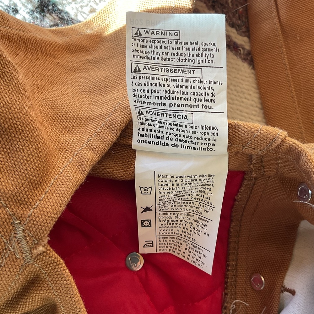 Carhartt Vintage USA Union Made Quilt-Lined Duck Bib Overalls 56/30 NWOT - Picture 12 of 13